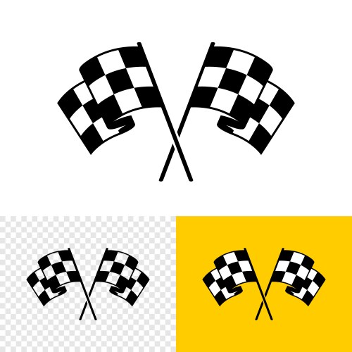 Checkered race flags crossed two start or finish vector image