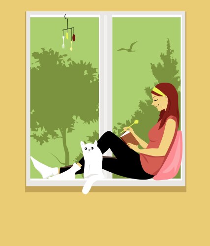 Journaling as a stress relieve technique vector image