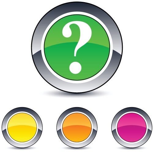 Help round button vector image