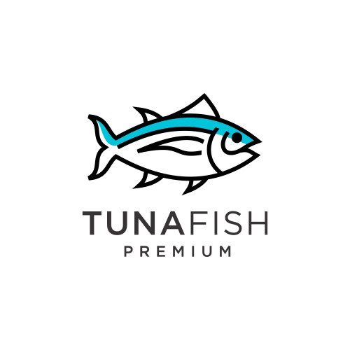 Tuna fish icon logo design vector image