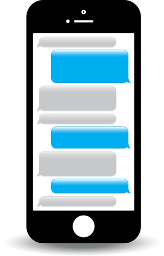 Phone text message vector image