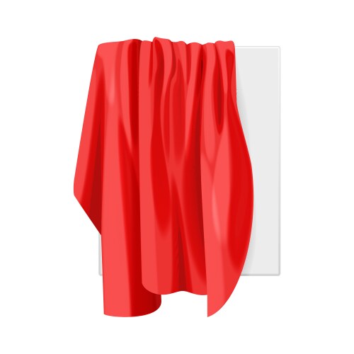 Red drapery on stand vector image