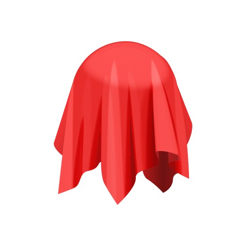 Red drapery on object vector image