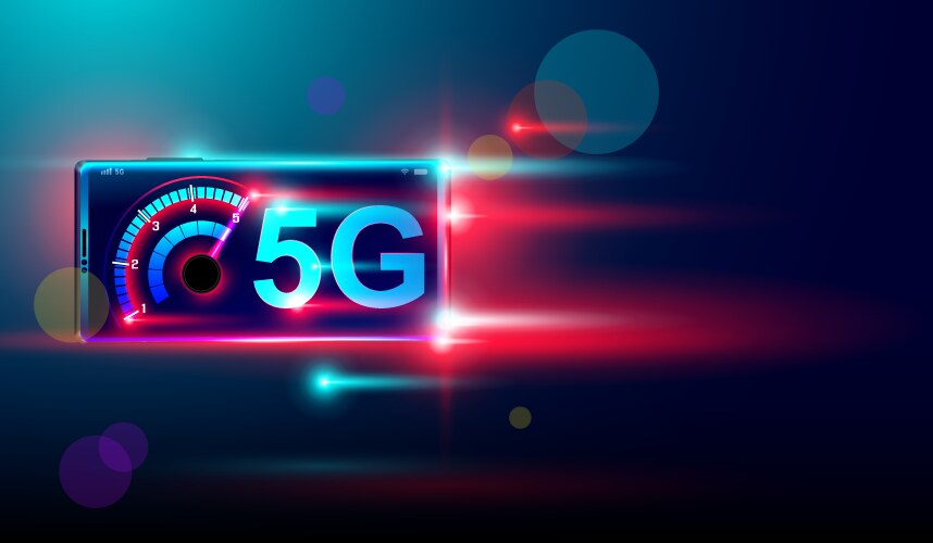 5g wireless internet with high speed download vector image