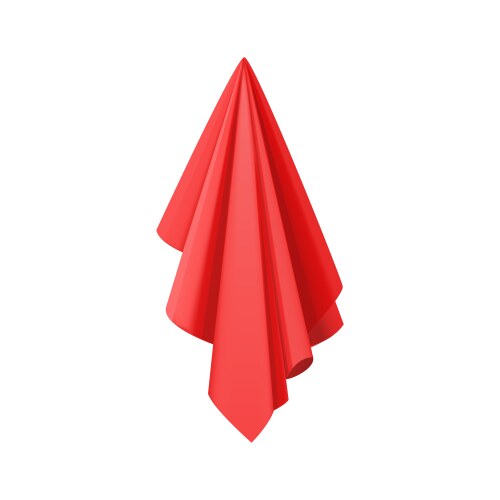 Hanging red drapery vector image