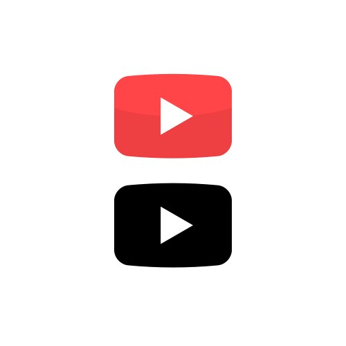 Play button icon red video vector image