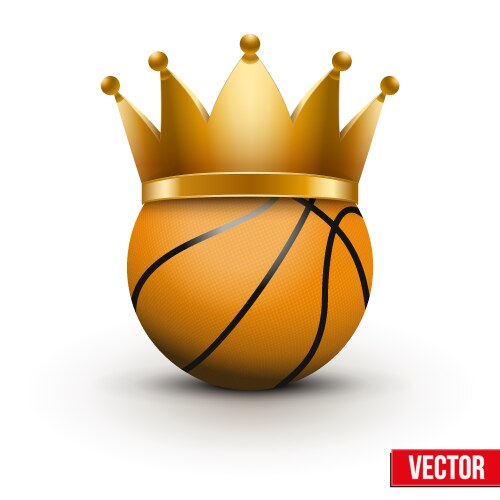 Basketball ball with royal crown vector image