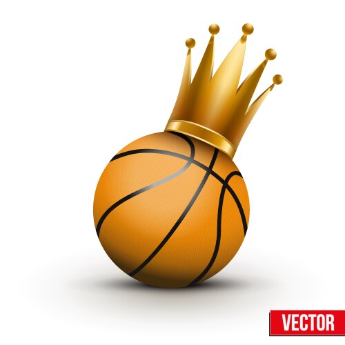 Basketball ball with royal crown of princess vector image