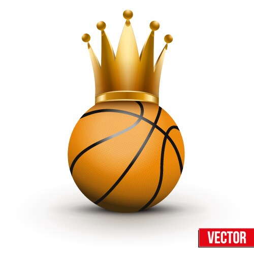 Basketball ball with royal crown of queen vector image