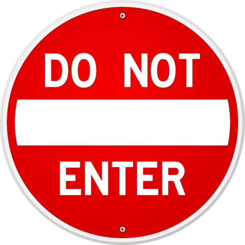 Do not enter sign vector image