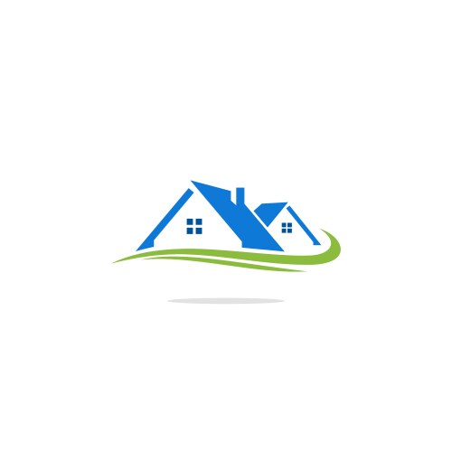 Home realty company logo vector image