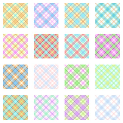 Plaid patterns collection vector image