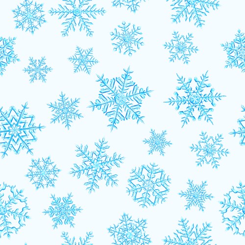 Seamless pattern christmas snowflakes vector image