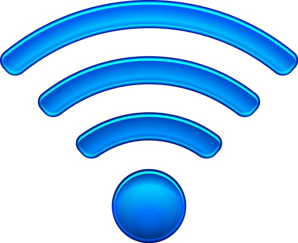 Wireless network symbol wifi icon vector image