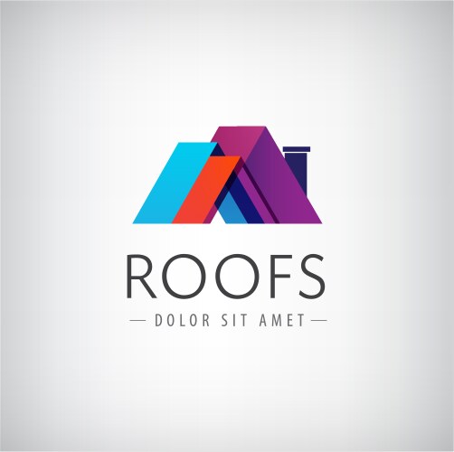 Roofs house icon logo isolated vector image