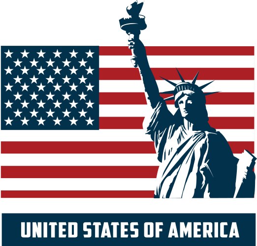 Statue of liberty usa vector image