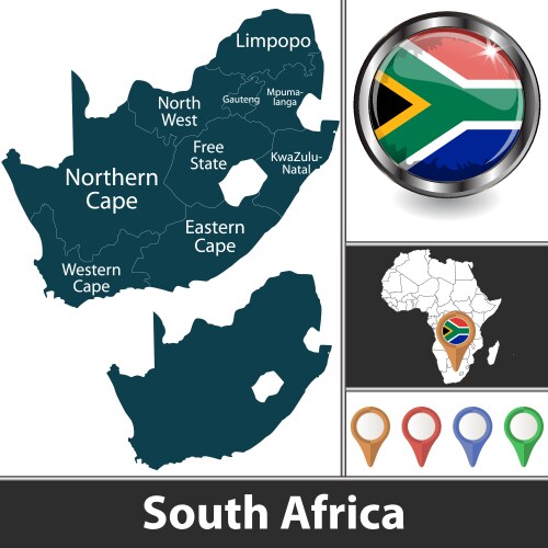 Map south africa vector image