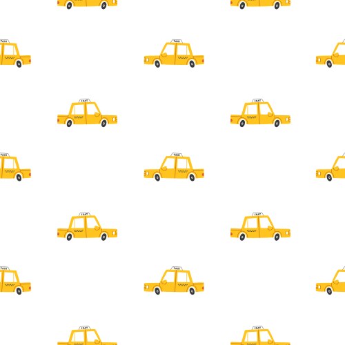 taxi cars pattern vector image