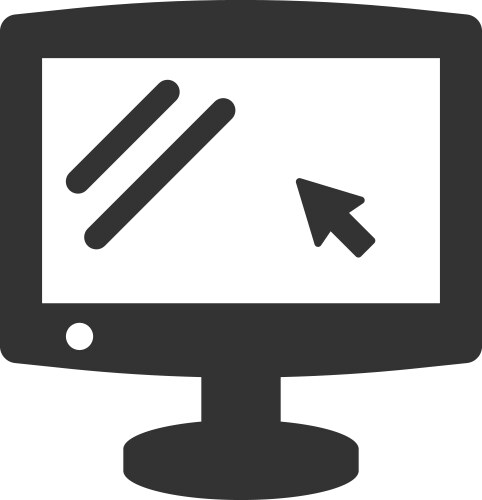 Monitor icon vector image