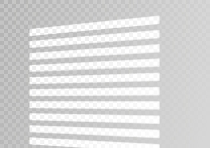 Transparent overlay window and blinds shadow vector image