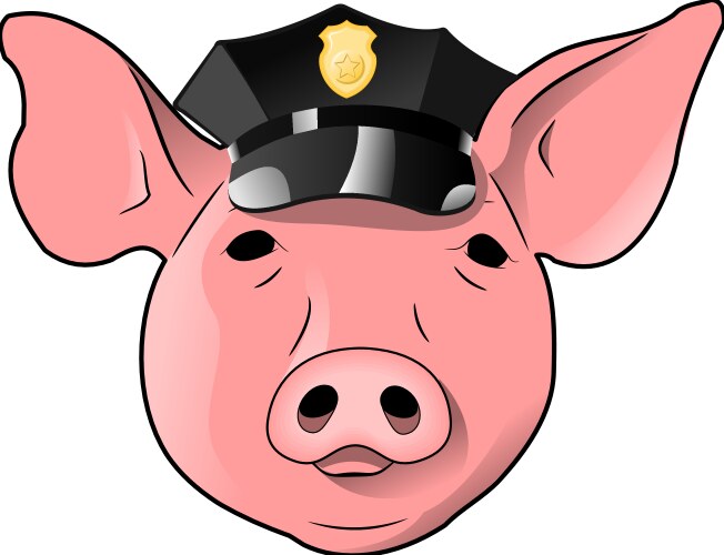 Cop pig vector image