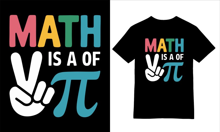 Playful pi day math t-shirt design vector image