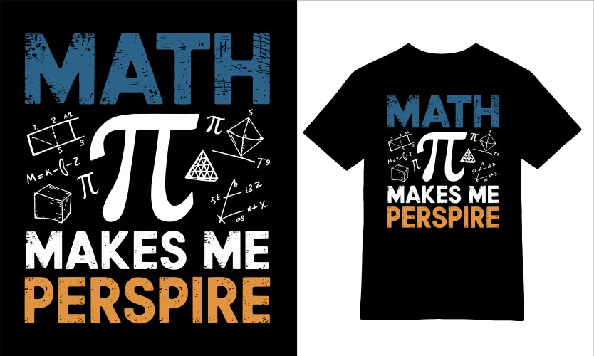 Math pi t-shirt design vector image