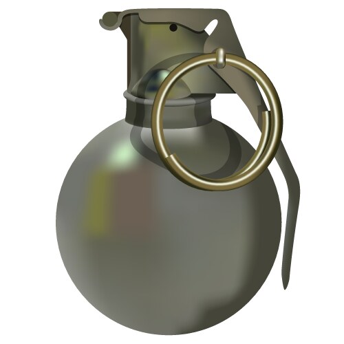 Hand grenade vector image