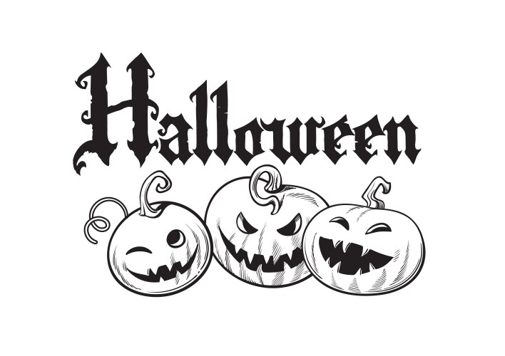 Set of cartoon halloween pumpkins vector image