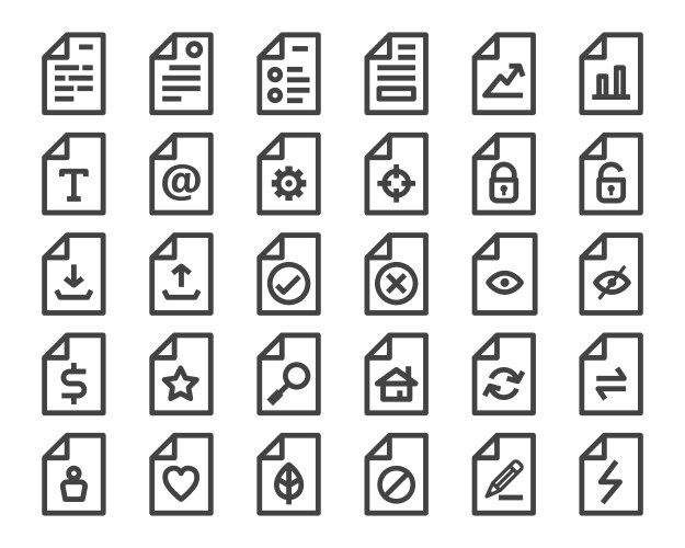 document line icon vector image