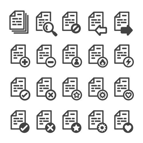 Document line icon vector image