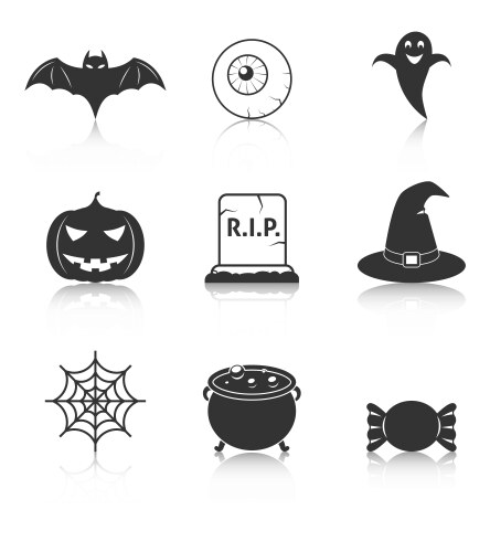 Halloween icons set vector image