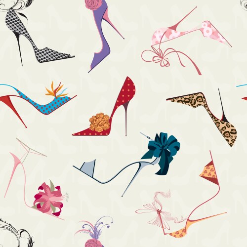 High heels seamless pattern vector image