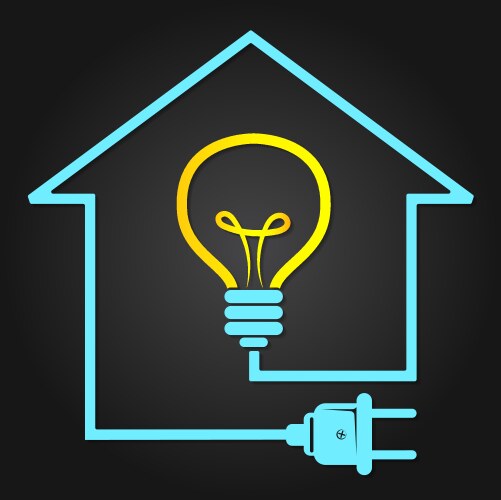 electricity in house symbol vector image