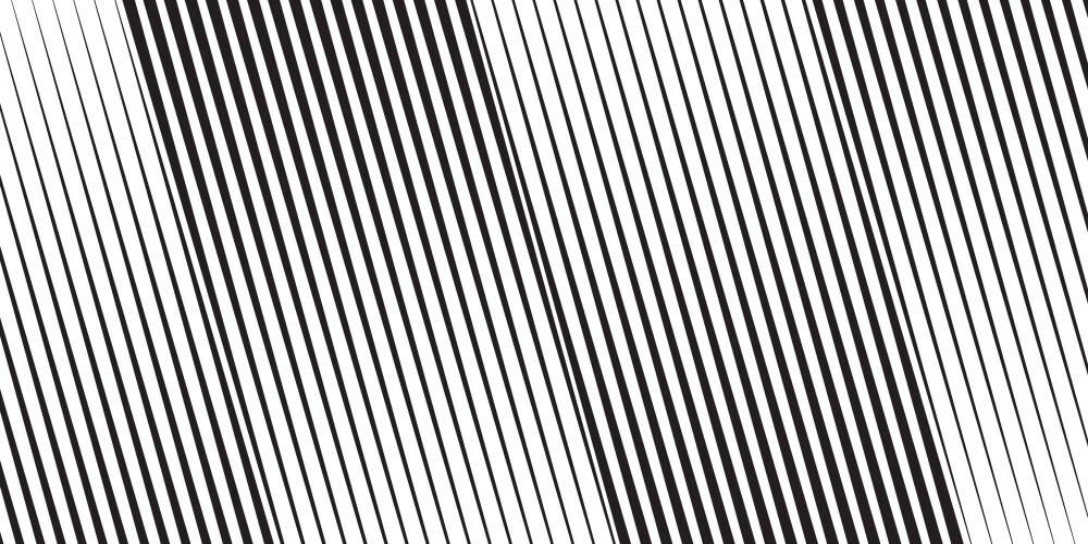 Black tapering diagonal lines on white background vector image