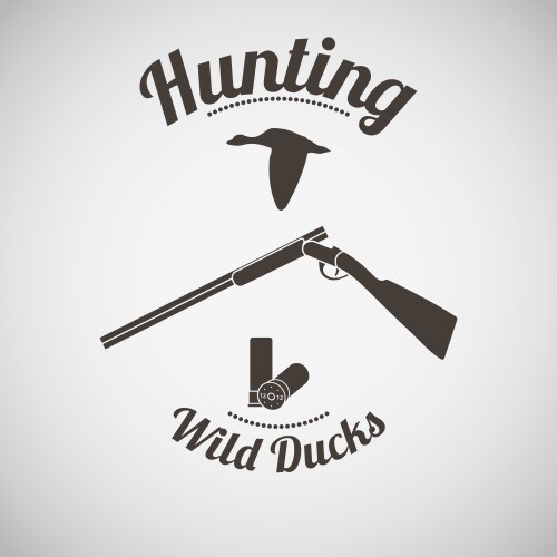 hunting emblem vector image