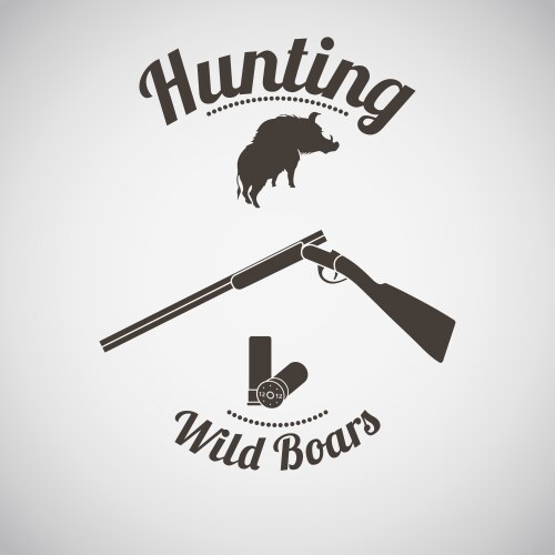 Hunting emblem vector image