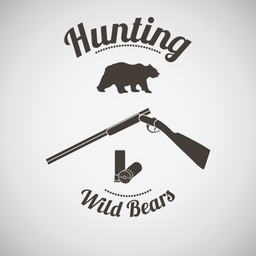 Hunting emblem vector image