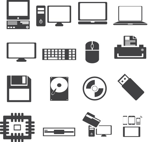 Computer icons vector image