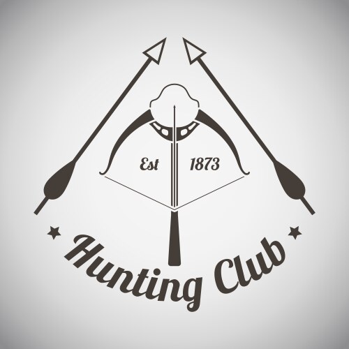 hunting emblem vector image