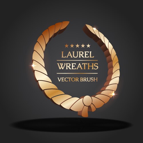 gold silver bronze laurel wreath vector image