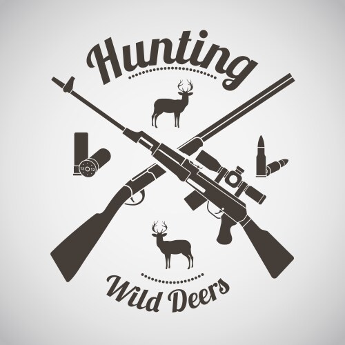 Hunting emblem vector image