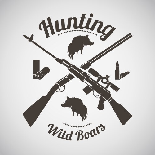 Hunting emblem vector image