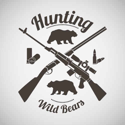 Hunting emblem vector image