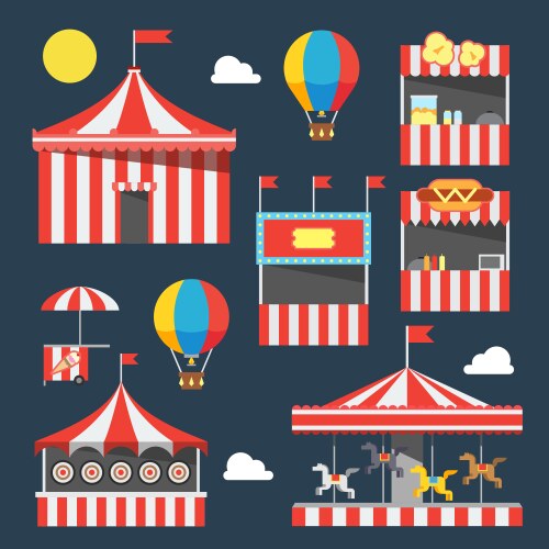 Flat design of carnival festival vector image