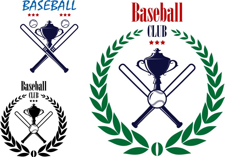 baseball sport club emblem vector image