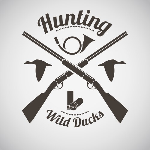 hunting emblem vector image