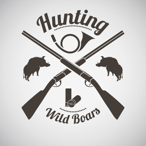 Hunting emblem vector image