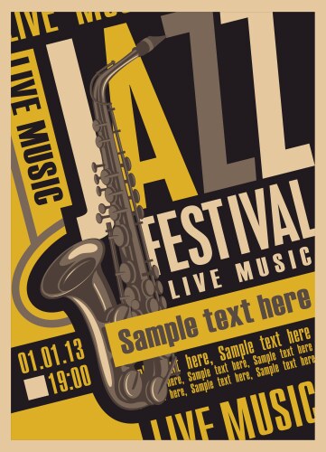 Poster for the jazz festival vector image