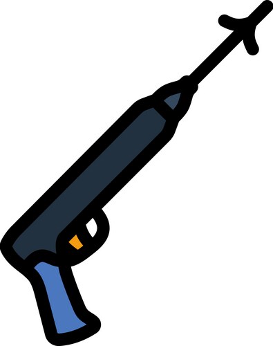 Icon of fishing speargun vector image